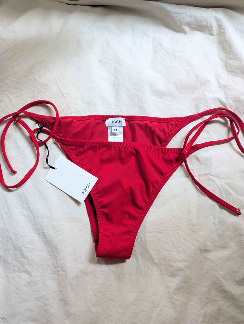 NWT Fisch Swim Red Chanzy Bikini Bottoms